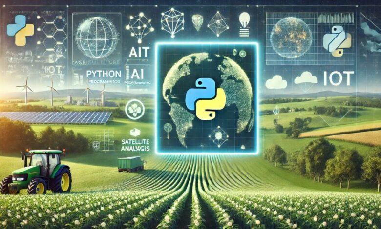 python application agriculture with global map